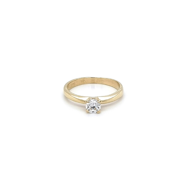 Gold Verlobungsring mit Zirkon