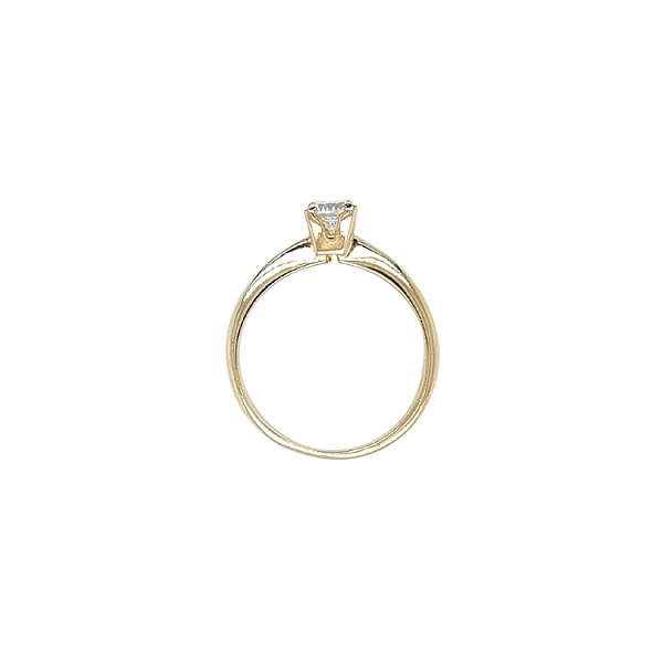 Gold Verlobungsring mit Zirkon