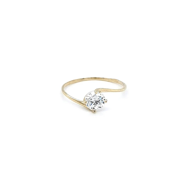 Gold Verlobungsring mit Zirkon