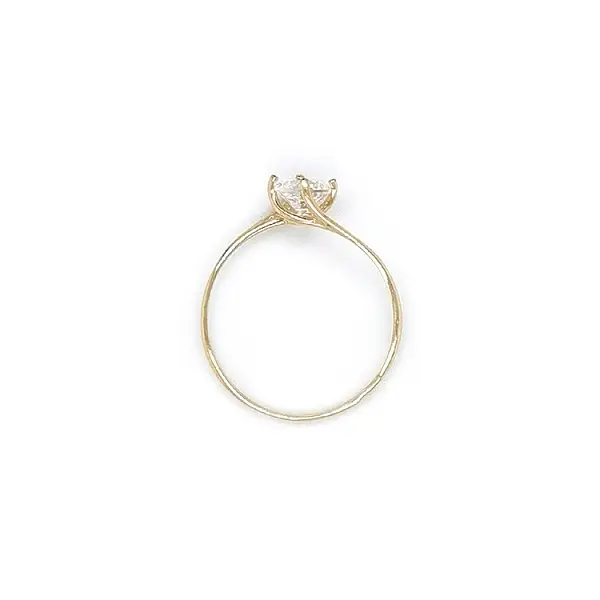 Gold Verlobungsring mit Zirkon