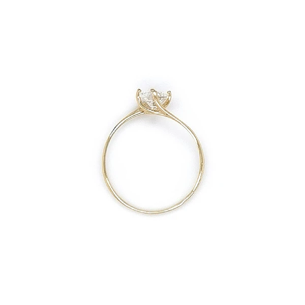 Gold Verlobungsring mit Zirkon
