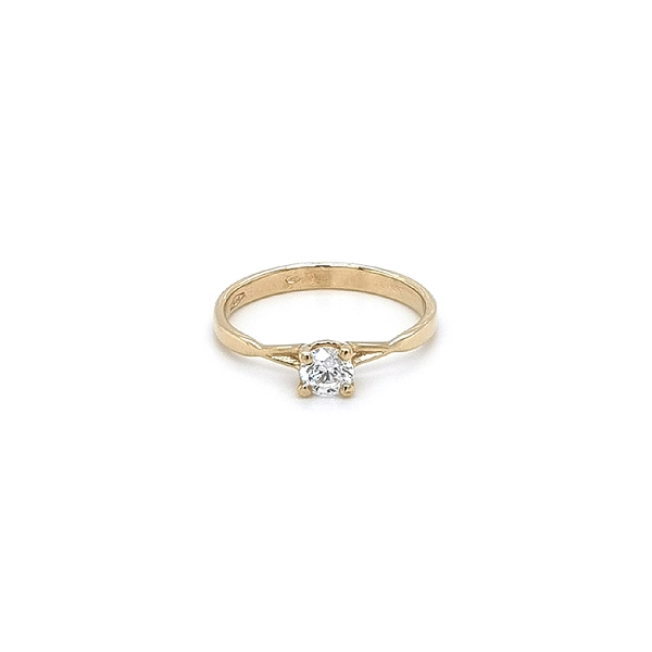 Gold Verlobungsring mit Zirkon