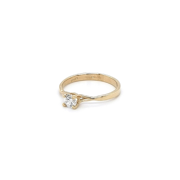 Gold Verlobungsring mit Zirkon