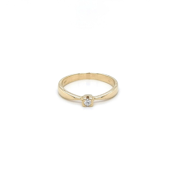 Gold Verlobungsring mit Zirkon