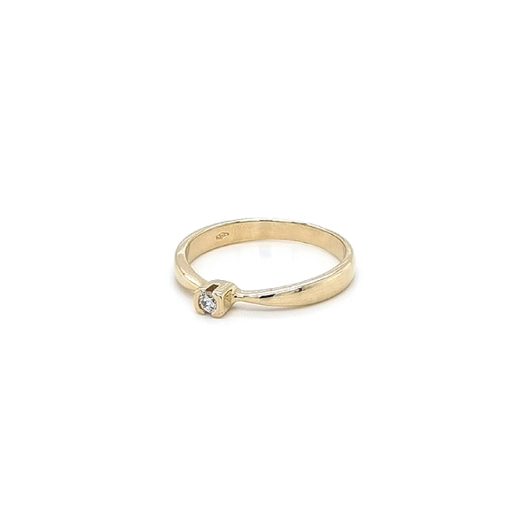 Gold Verlobungsring mit Zirkon