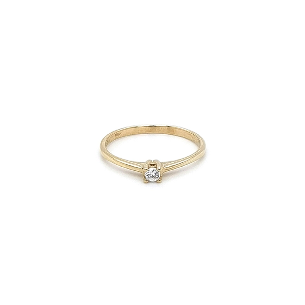 Gold Verlobungsring mit Zirkon