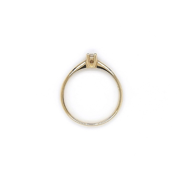 Gold Verlobungsring mit Zirkon
