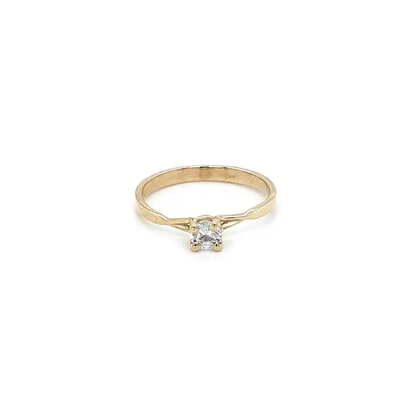Gold Verlobungsring mit Zirkon