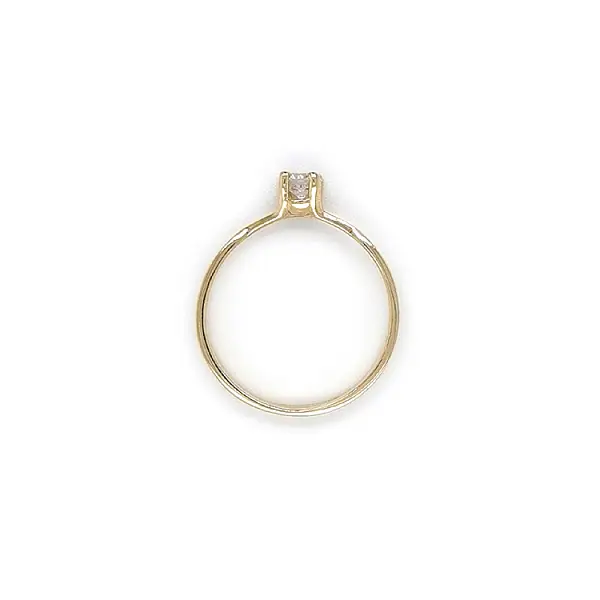 Gold Verlobungsring mit Zirkon