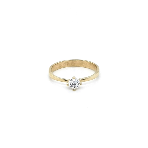 Gold Verlobungsring mit Zicron