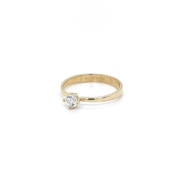 Gold Verlobungsring mit Zicron