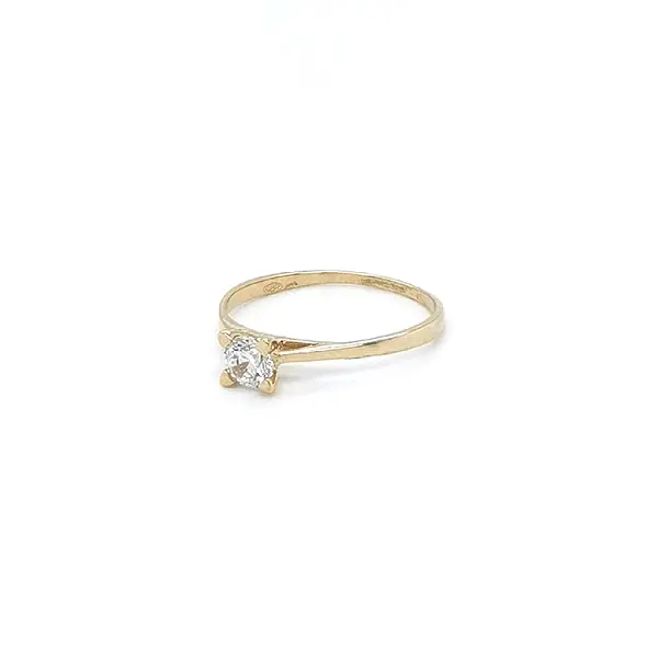 Gold Verlobungsring mit Zirkon