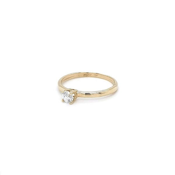 Gold Verlobungsring mit Zirkon