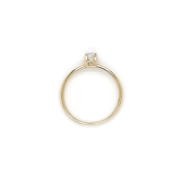 Gold Verlobungsring mit Zirkon