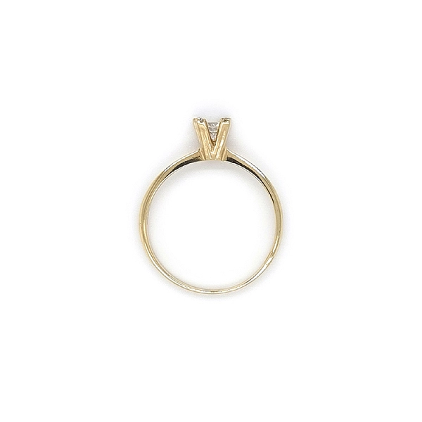 Gold Verlobungsring mit Zirkonen