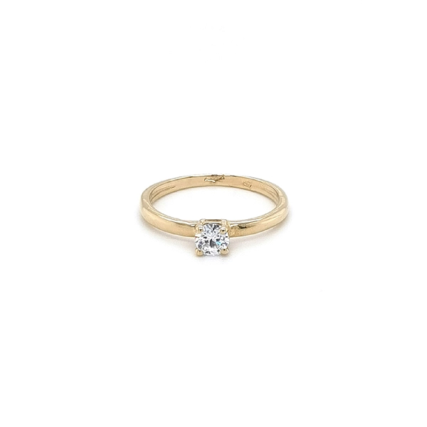Gold Verlobungsring mit Zirkon