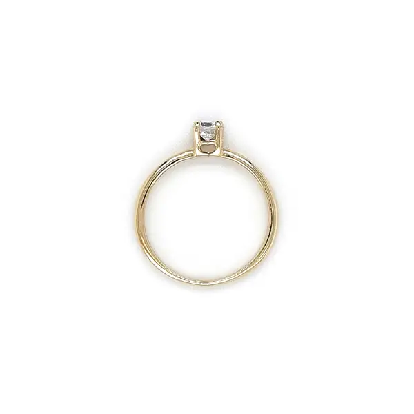 Gold Verlobungsring mit Zirkon