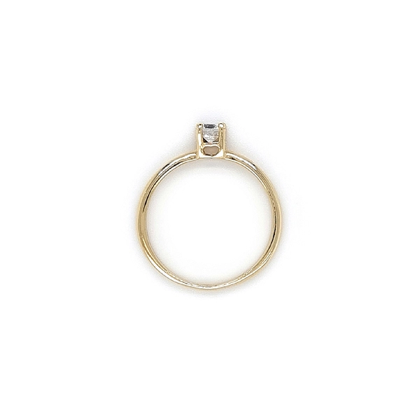 Gold Verlobungsring mit Zirkon
