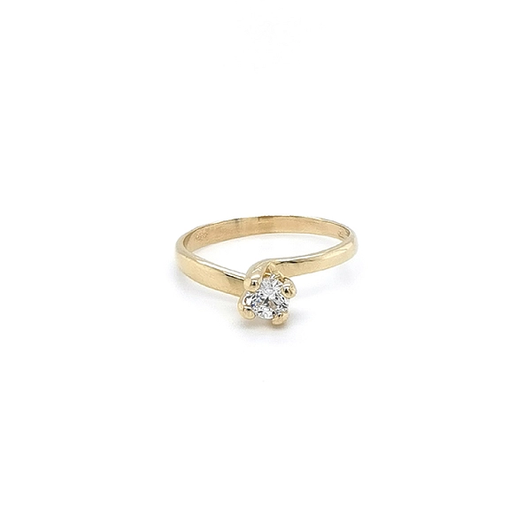 Gold Verlobungsring mit Zirkon