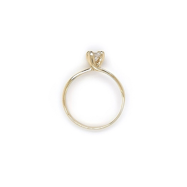 Gold Verlobungsring mit Zirkon