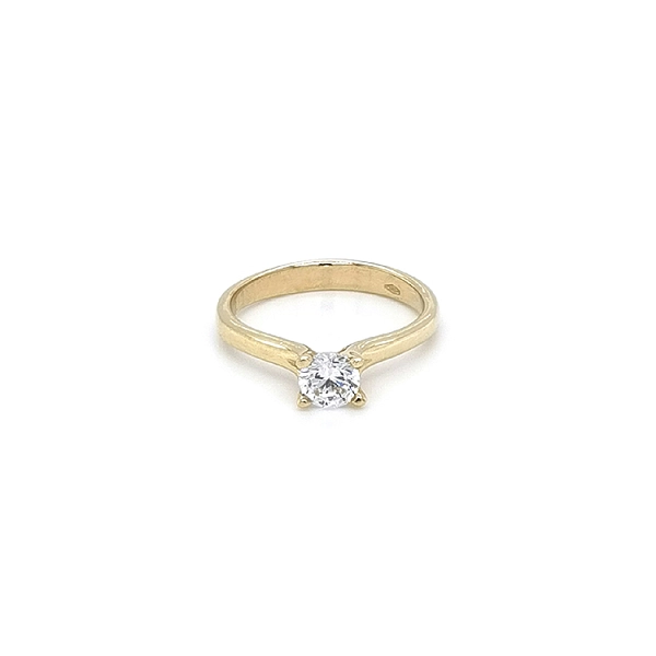 Gold Verlobungsring mit Zirkon