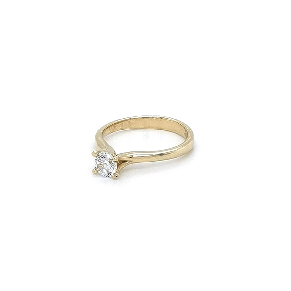 Gold Verlobungsring mit Zirkon