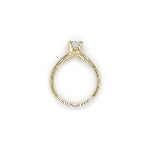 Gold Verlobungsring mit Zirkon