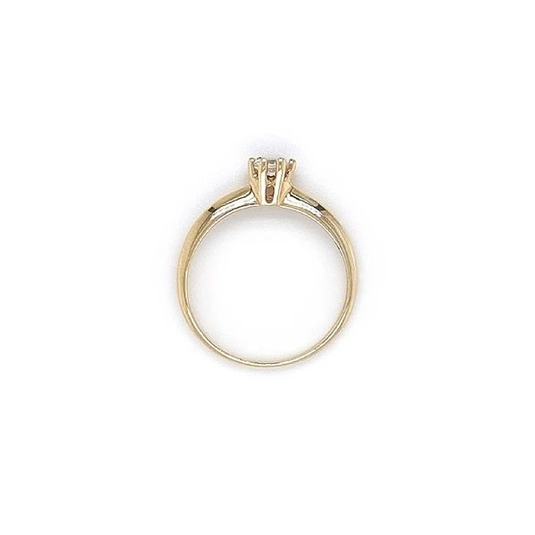 Gold Verlobungsring mit Zirkon