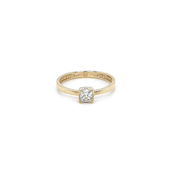 Gold Verlobungsring mit Zirkon
