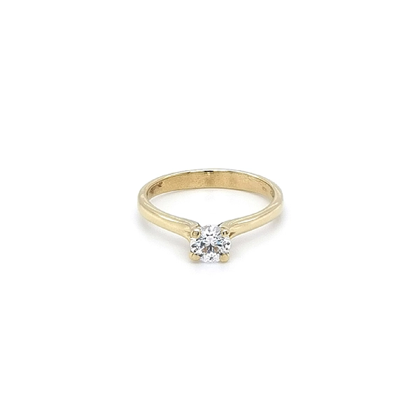 Gold Verlobungsring mit Zirkon
