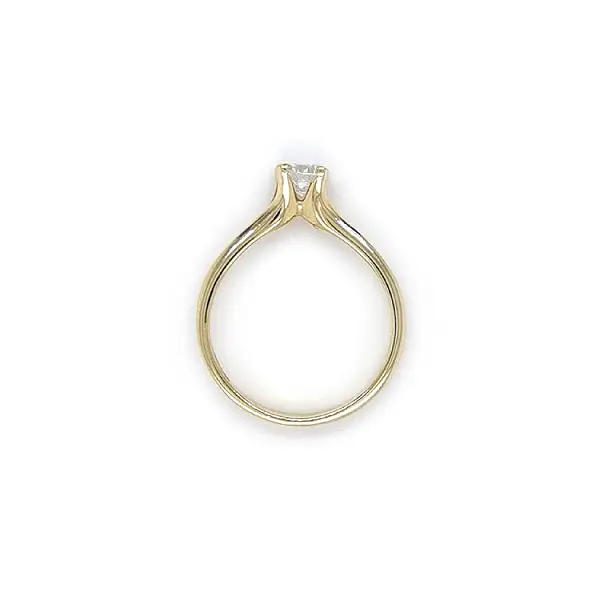 Gold Verlobungsring mit Zirkon