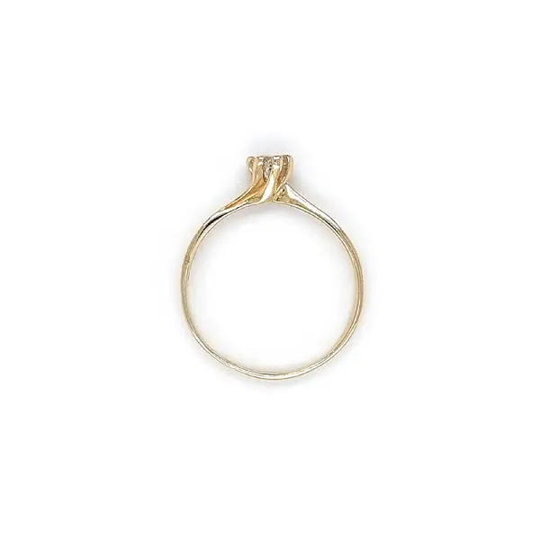 Gold Verlobungsring mit Zirkon