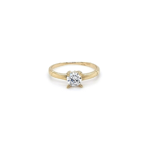 Gold Verlobungsring mit Zirkon
