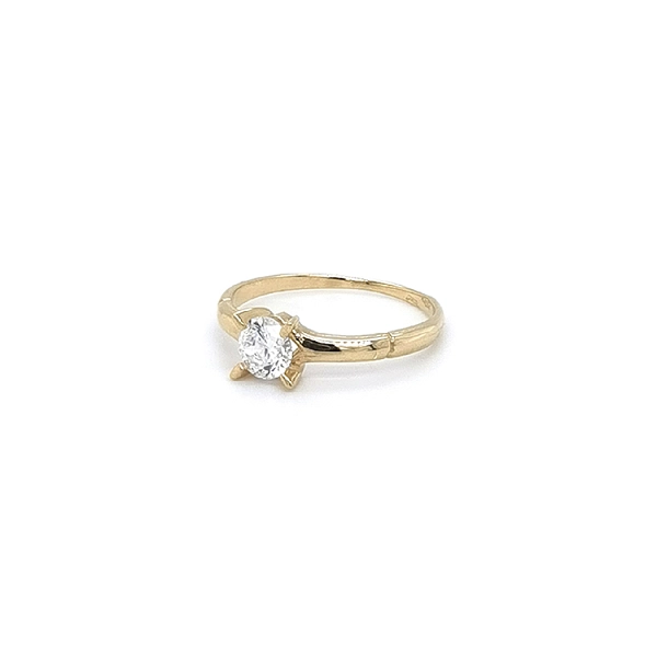 Gold Verlobungsring mit Zirkon