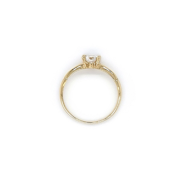 Gold Verlobungsring mit Zirkon