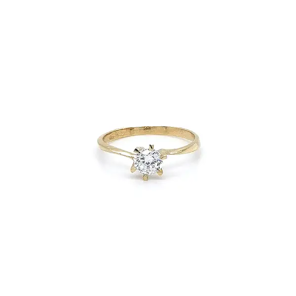 Gold Verlobungsring mit Zirkon