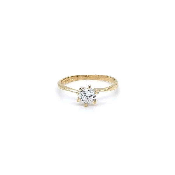 Gold Verlobungsring mit Zirkon