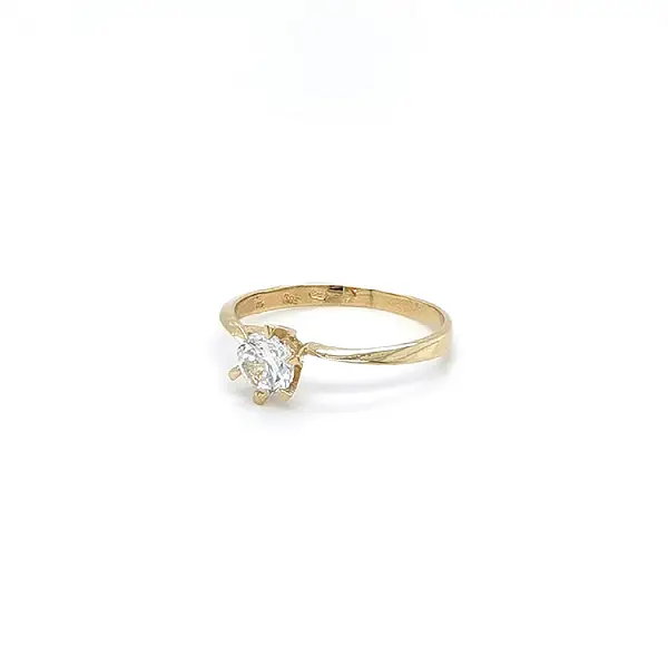 Gold Verlobungsring mit Zirkon