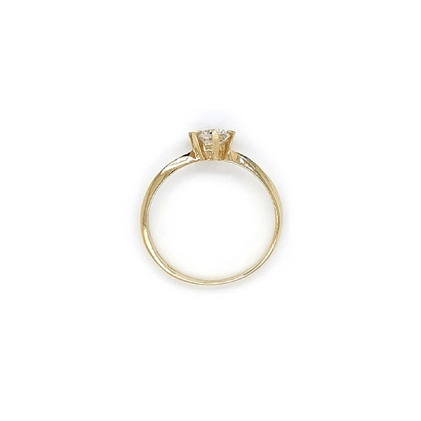 Gold Verlobungsring mit Zirkon