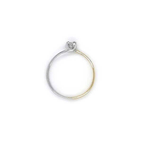 Gold Verlobungsring mit Zirkon