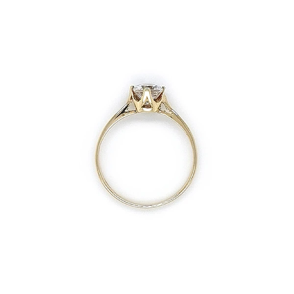 Gold Verlobungsring mit Zirkon