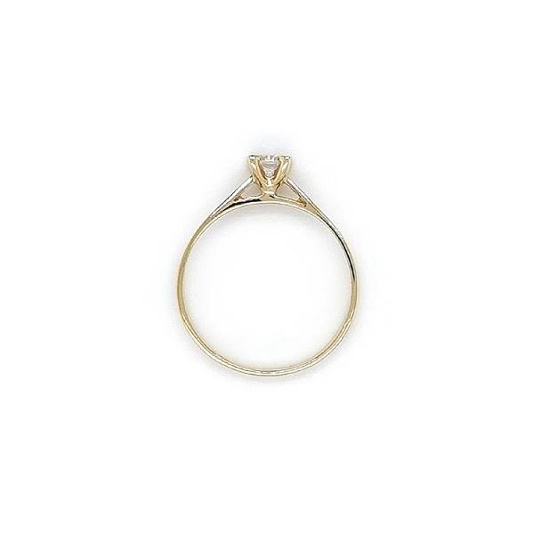 Gold Verlobungsring mit Zirkon