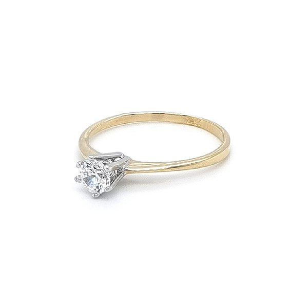 Verlobungsring mit Zirkon aus kombiniertem Gold