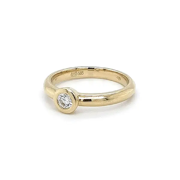 Gold Verlobungsring mit Zirkon