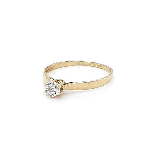 Gold Verlobungsring mit Zirkon