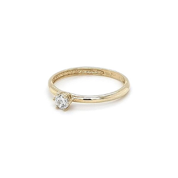 Gold Verlobungsring mit Zirkon