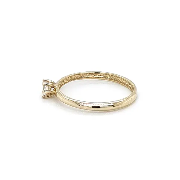 Gold Verlobungsring mit Zirkon