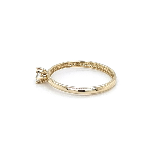 Gold Verlobungsring mit Zirkon