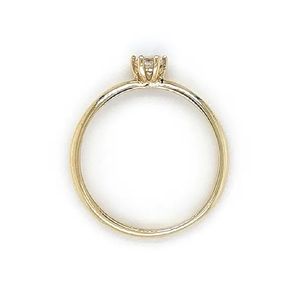 Gold Verlobungsring mit Zirkon
