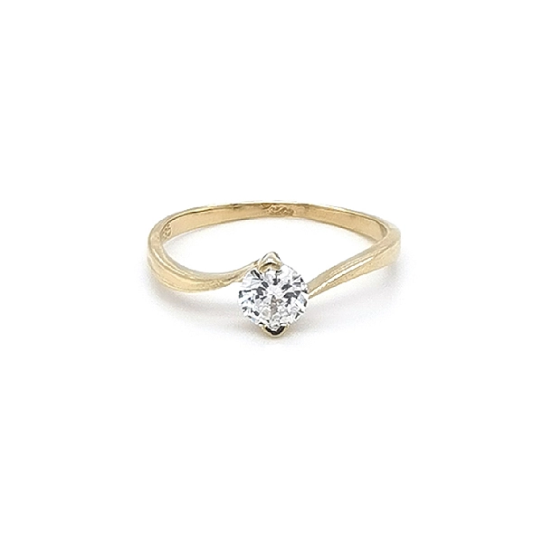 Gold Verlobungsring mit Zirkon